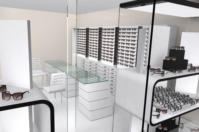vetrina ottica