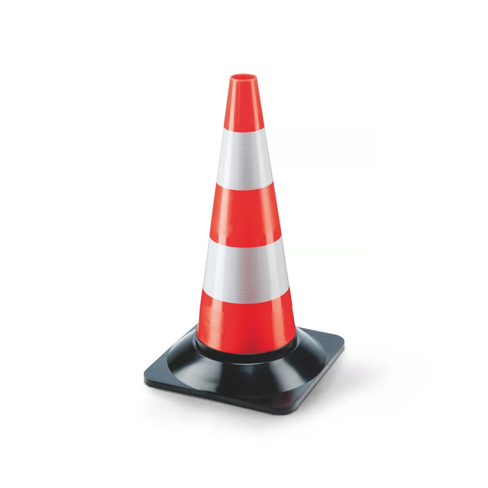 Cono segnaletico spartitraffico bianco arancio H 50 cm
