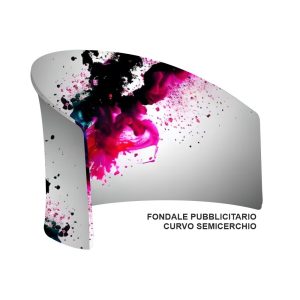 Printed curved semi circle advertising backdrop in fabric - Image 1