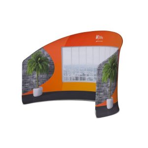 Printed curved semi circle advertising backdrop in fabric - Image 6