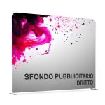 Fondale pubblicitario dritto in tessuto completo di stampa disponibile in vari formati
