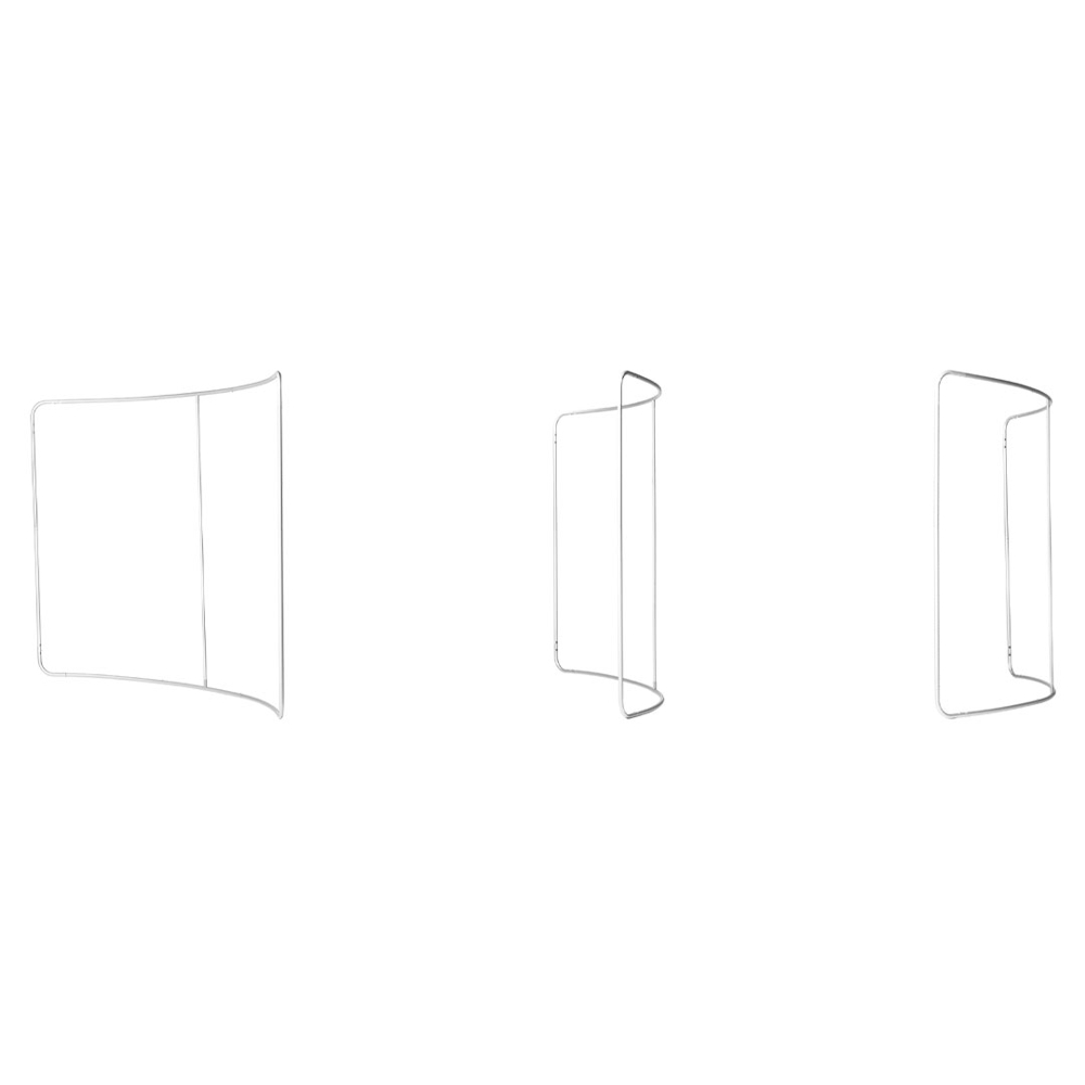 Fondale zip curvo personalizzabile trasportabile disponibile in varie misure disegno struttura