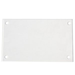 Targhe in plexiglass trasparente con fori per distanziali disponibile in vari formati