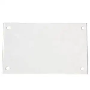 Targhe in plexiglass trasparente con fori per distanziali disponibile in vari formati