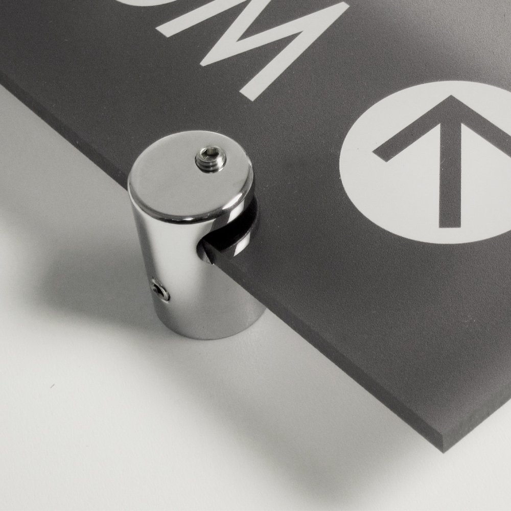 Blister di 4 distanziali perimetrali in alluminio cromo lucido ambientato 3