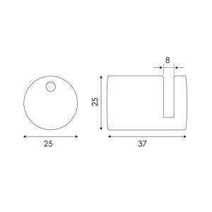 Blister di 4 distanziali perimetrali in alluminio cromo lucido disegno