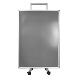 Cavalletto pubblicitario 70x100 trolley con ruote frenanti vista frontale