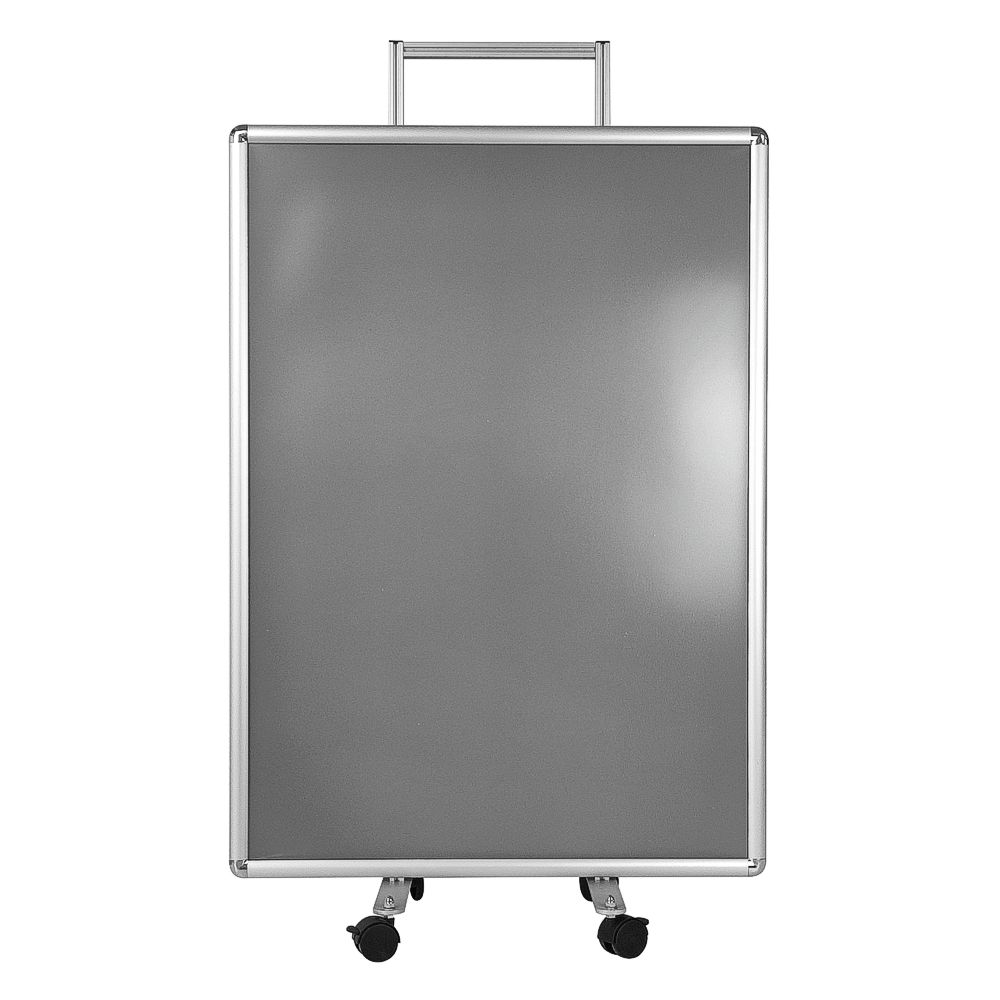 Cavalletto pubblicitario 70x100 trolley con ruote frenanti vista frontale