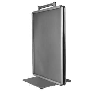 Chevalet publicitaire double face 70x100 pro avec base ultra plate, vue latérale