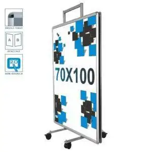 Support publicitaire double face Trolley 70x100