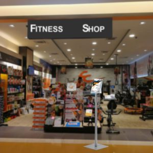 Portadepliant a piantana 2 tasche A5 serie quadra ambientato