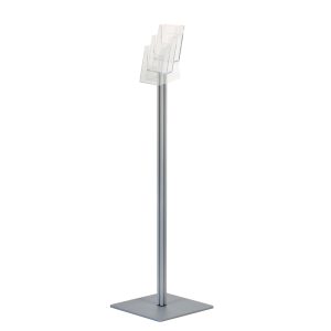 Portadepliant a piantana 3 tasche 1 3 A4 serie quadra vista laterale