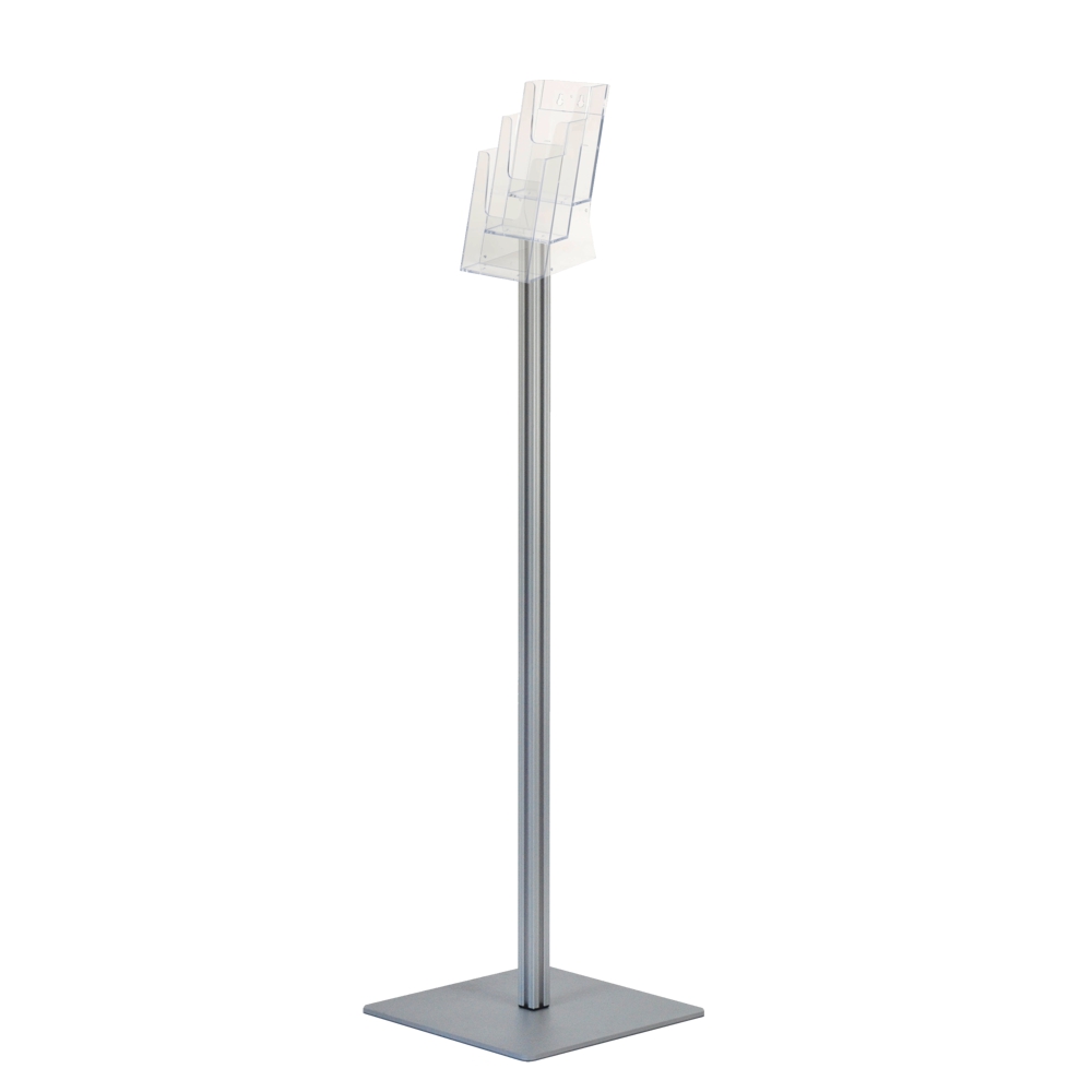 Portadepliant a piantana 3 tasche 1 3 A4 serie quadra vista laterale