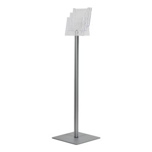 Portadepliant a piantana 3 tasche A5 serie quadra vista laterale