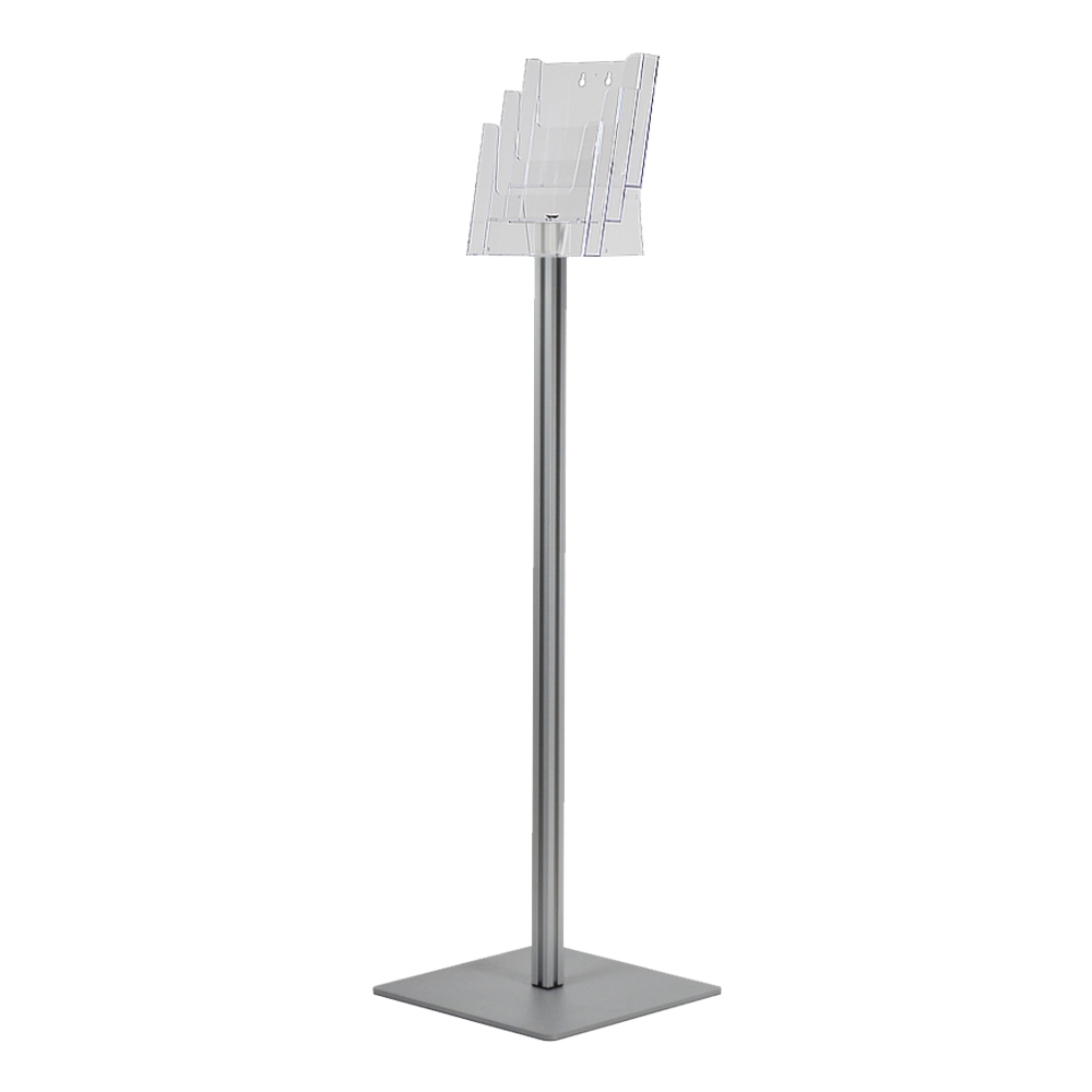 Portadepliant a piantana 3 tasche A5 serie quadra vista laterale