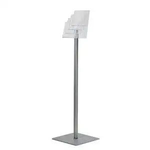 Porte-brochures sur pied avec 4 pochettes A5 - Série Quadra, vue latérale
