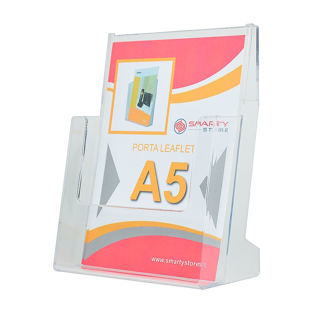 Portadepliant da banco 1 tasca a5 in plexy trasparente 2