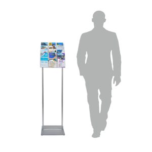 Portadepliant a piantana 12 tasche 1 3 A4 serie quadra prospettiva