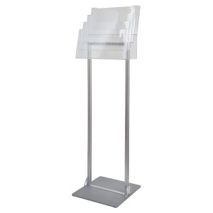 Portadepliant a piantana 12 tasche 1 3 A4 serie quadra vista laterale