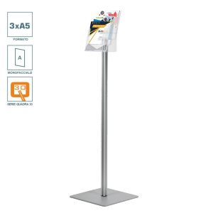 Portadepliant a piantana 3 tasche A5 serie quadra