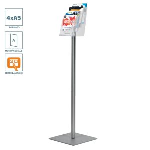 Portadepliant a piantana 4 tasche A5 serie quadra