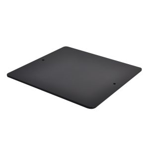 Base quadrata nera 325x325 mm con doppio foro per espositori pubblicitari