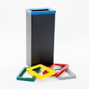 Cestino modulare per la raccolta differenziata con coperchi colorati 2