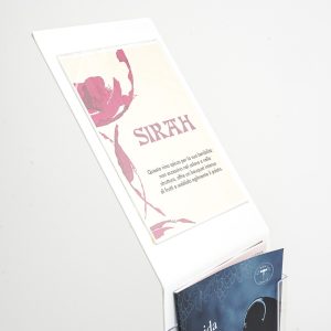 Leggio pavimento metallo bianco una tasca porta avvisi e portadepliant A4 base L dettaglio 2