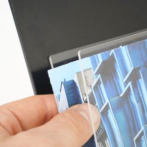 BLACK metal floor stand with two A4 pockets and L-shaped base - Image 5