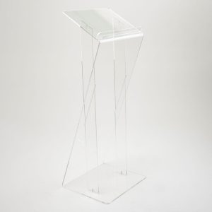 Leggio trasparente a podio con ripiano reggi libro 2