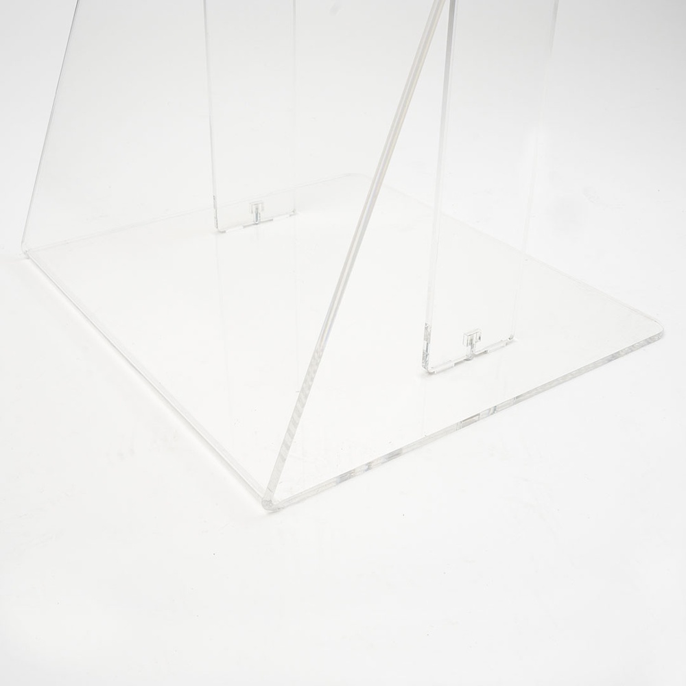 Leggio trasparente a podio con ripiano reggi libro dettaglio base 2
