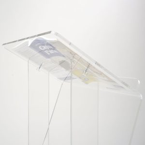 Leggio trasparente a podio con ripiano reggi libro dettaglio ripiano 2