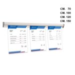 barre porte-cartes murale en aluminium