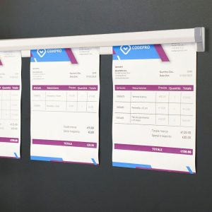 Barra in alluminio da parete porta comande ambiebtata