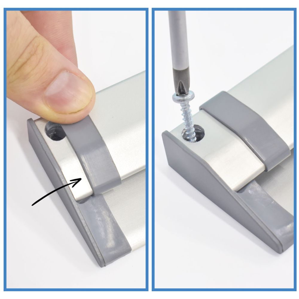 Barra in alluminio da parete porta comande fissaggio