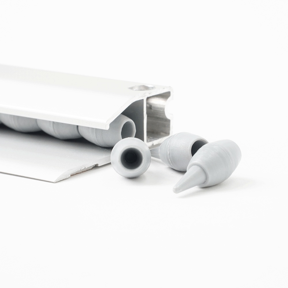 Barra in alluminio da parete porta comande meccanismo interno