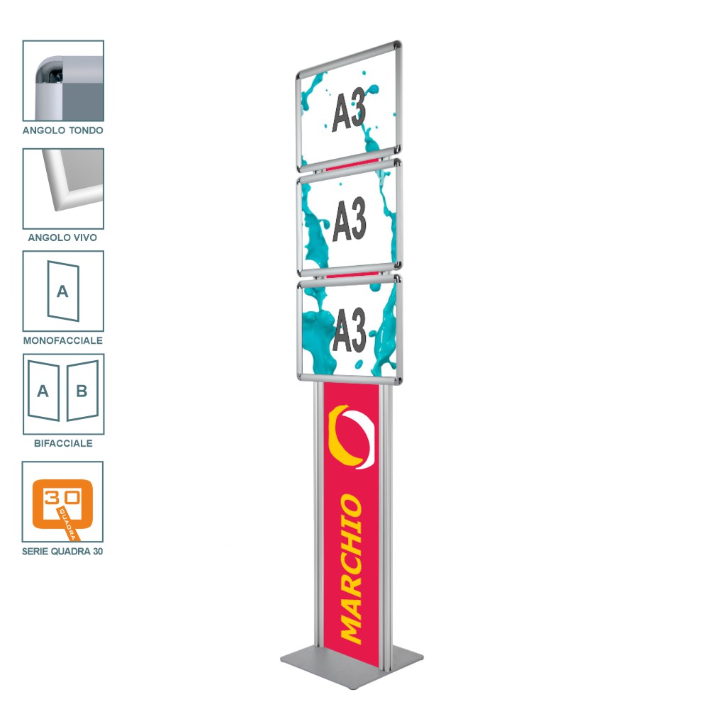Présentoir-avec-cadre-3xA3-horizontal-avec-double-montant