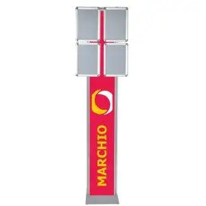 Espositore con cornice a scatto 4xa4 angoli tondi con doppio montante con personalizzazione