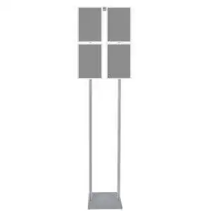 Espositore con cornice a scatto 4xa4 angoli vivi con doppio montante senza personalizzazione