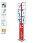Espositore con cornice a scatto 6xA4 verticale con doppio montante