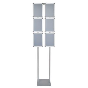 Espositore con cornice a scatto 6xa4 angoli tondi con doppio montante senza personalizzazione