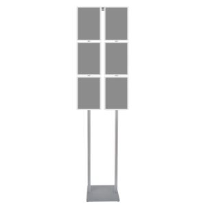 Espositore con cornice a scatto 6xa4 angoli vivi con doppio montante senza personalizzazione