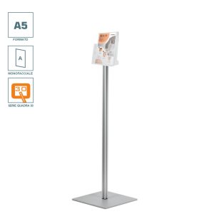 Portadepliant a piantana 1 tasca A5 serie quadra