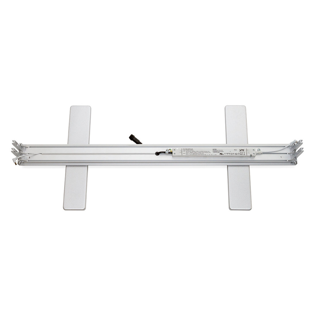 Totem luminoso a LED completo di stampa su tessuto dettaglio base