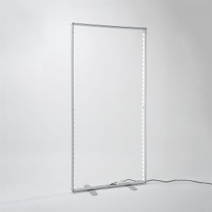 Totem luminoso a LED completo di stampa su tessuto dettaglio illuminazione