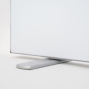 Totem luminoso a LED completo di stampa su tessuto dettaglio piedino flat