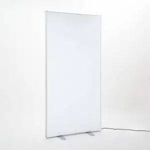 LED light totem complete with print on neutral tissue