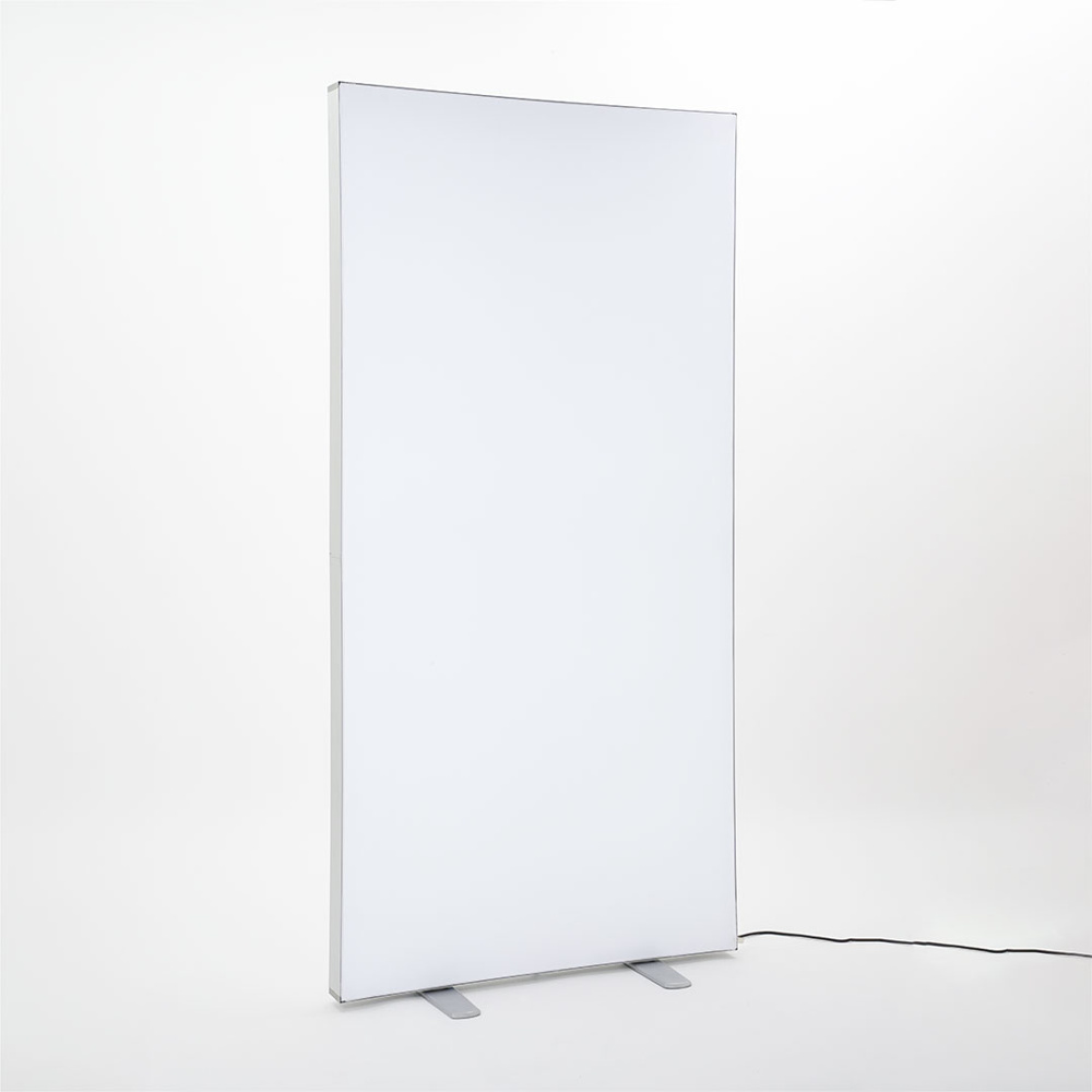 Totem luminoso a LED completo di stampa su tessuto neutro