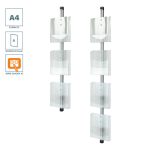 Porta cataloghi da parete con tasche A4