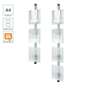 Porta cataloghi da parete con tasche A4